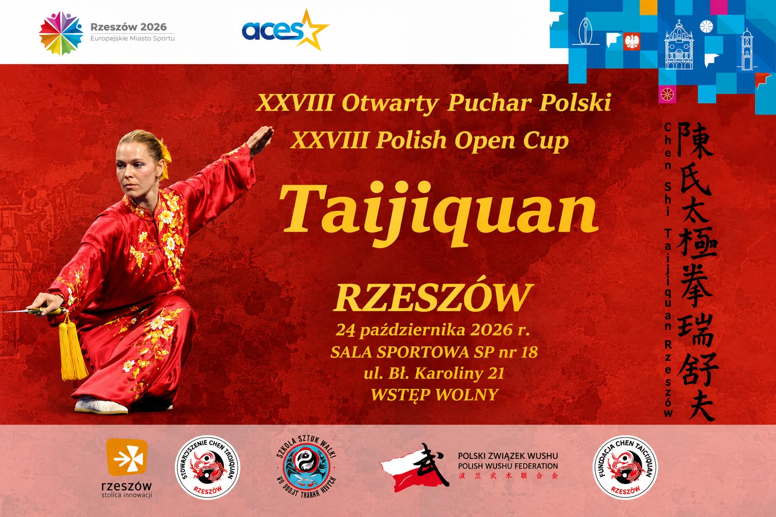 Banner 28th Polish Open Taijiquan Cup – Rzeszów 2026